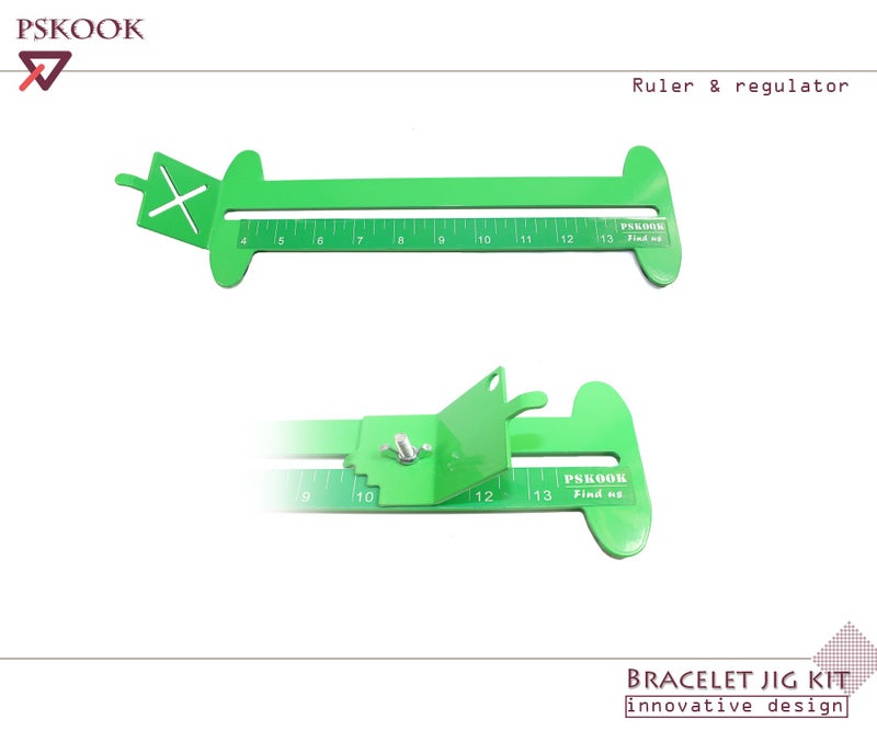 PSKOOK Paracord Bracelet Jig Kit, Paracord Tool Kit Adjustable Length Weaving DIY Craft Maker Tool (Green) - Image 4